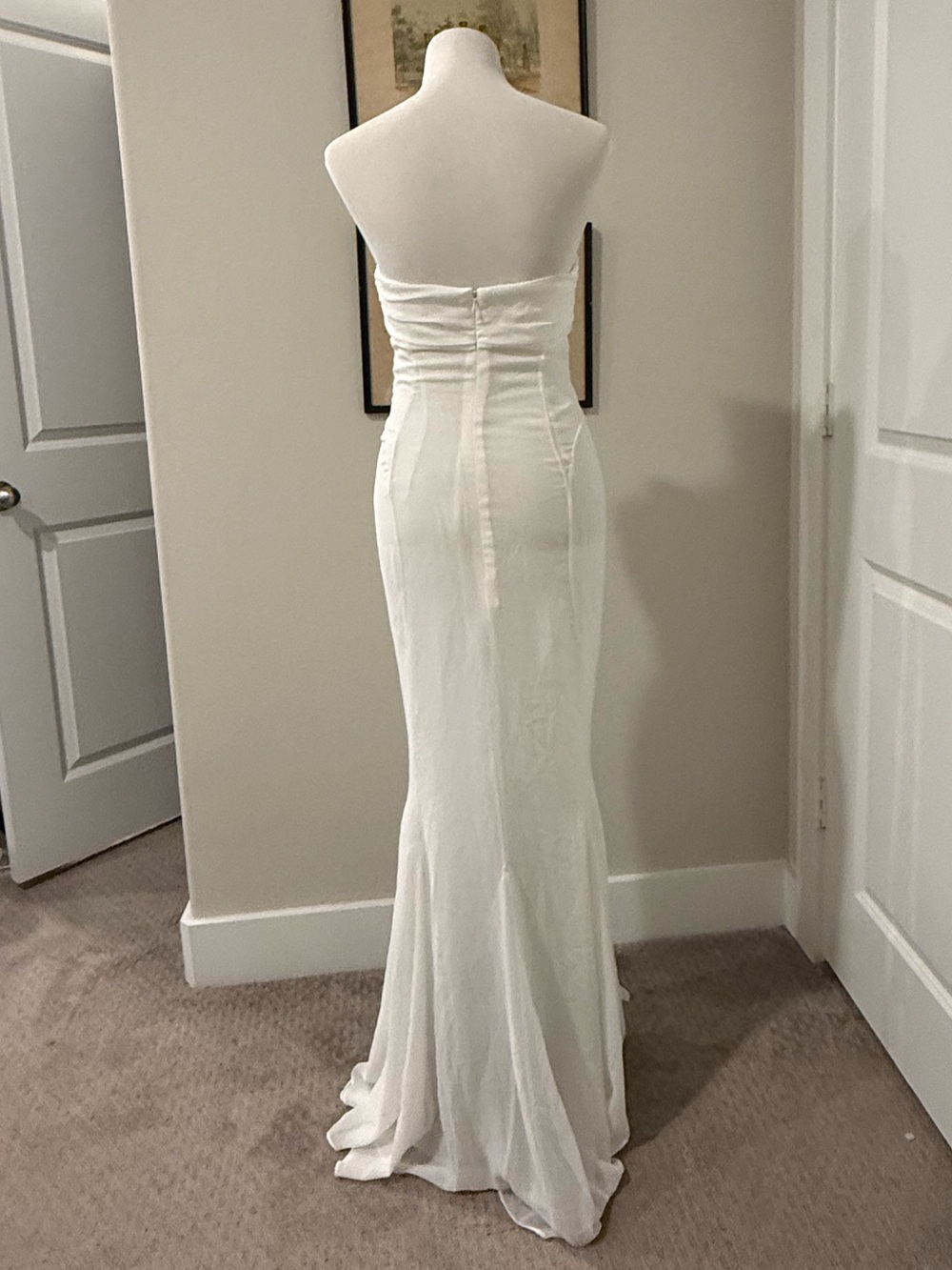 Unique Retrofete White Dress 1/1 Sample Size S - Picture 2 of 4